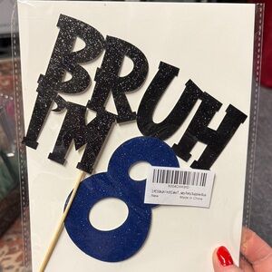 Amazon Black and Blue Cake Topper